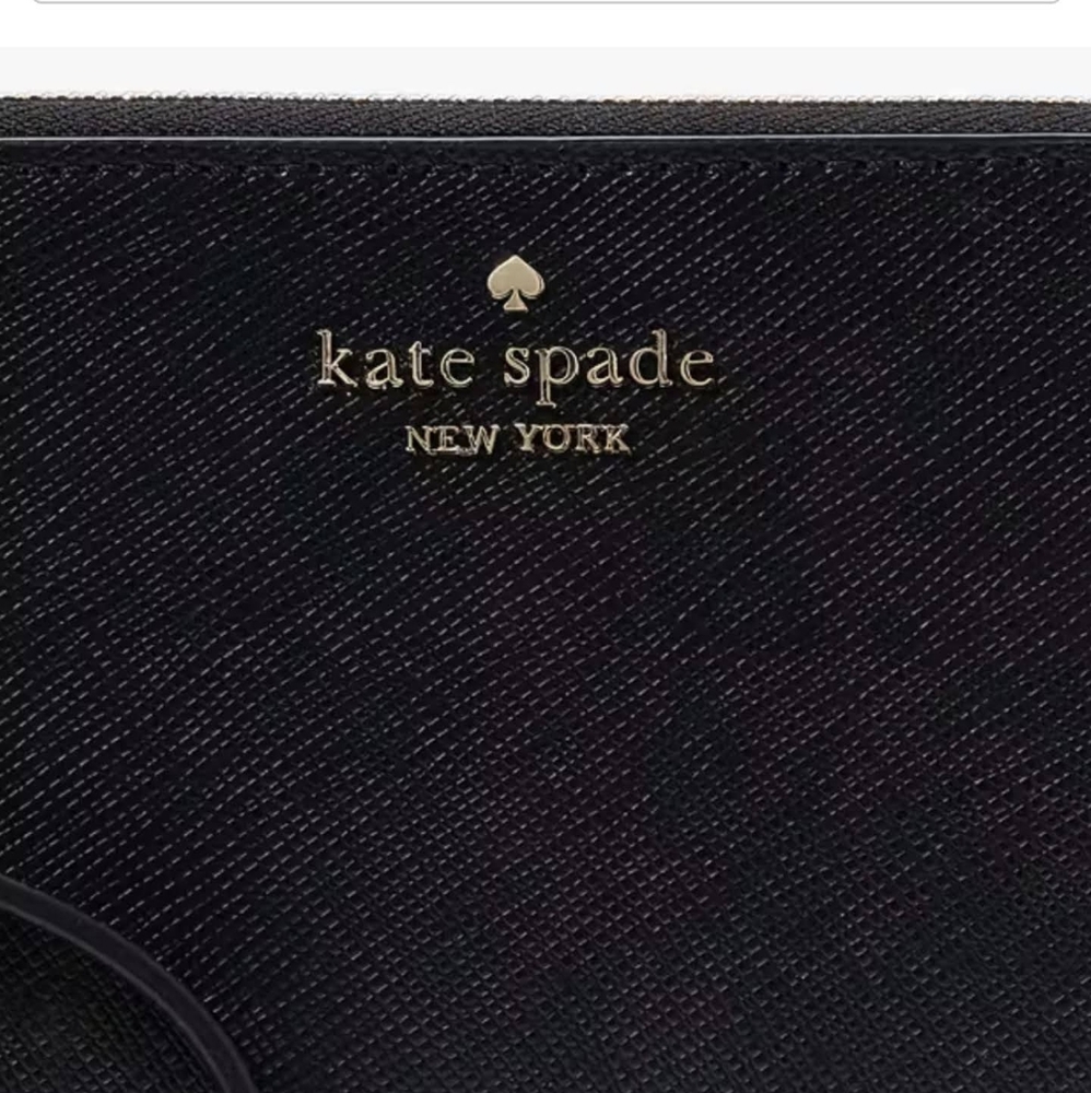 Kate Spade | Lucy L-Zip Wristlet | Black | Small - Picture 3 of 9